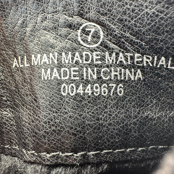 LILIANA WOMEN'S COMBAT BOOTS BLACK LACE-UP STRETCH RIBBET-KNIT SIDE PANEL,SIZE 7 - Picture 8 of 8